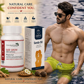 7DAYS Sanda Massage Oil with Size growth Capsules for Men | Ayurvedic Wellness Combo | Daily Herbal Support