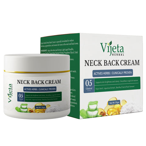 7DAYSNATURAL Neck & Back Cream with Kojic Acid & Liquorice Extract – Skin Brightening & Rough Skin Smoothing Cream, 50g