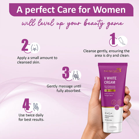 V-White Brightening Cream for Sensitive Areas | 7DaysNatural