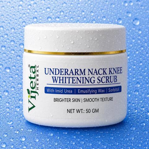 7DAYSNATURAL Underarm, Neck & Knee Whitening Scrub with Imid Urea, Emulsifying Wax & Sorbitol – Skin Brightening & Smoothing Scrub, 50g