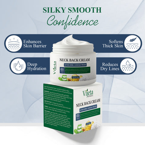 7DAYSNATURAL Neck & Back Cream with Kojic Acid & Liquorice Extract – Skin Brightening & Rough Skin Smoothing Cream, 50g