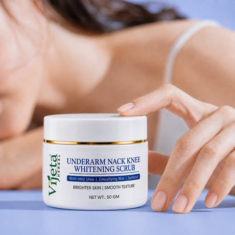 7DAYSNATURAL Underarm, Neck & Knee Whitening Scrub with Imid Urea, Emulsifying Wax & Sorbitol – Skin Brightening & Smoothing Scrub, 50g
