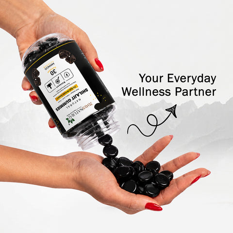 7DAYSNATURAL Shilajit Gummies with Fulvic Acid & Pectin, Mango Flavour, 30 Gummies