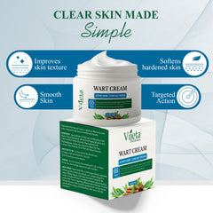 Vijeta Herbal Wart Cream | Salicylic Acid & Tea Tree Skin Care Cream | 50g