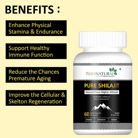 Ayurvedic Himalayan Shilajit 60 Capsule and Horse Power oil combo