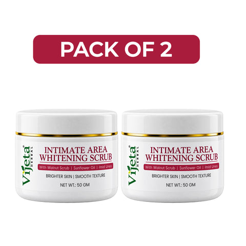 7DAYSNATURAL Intimate Area Whitening Scrub with Walnut Scrub, Sunflower Oil & Imid Urea – Gentle Exfoliating & Skin Smoothing Scrub, 50g