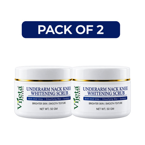 7DAYSNATURAL Underarm, Neck & Knee Whitening Scrub with Imid Urea, Emulsifying Wax & Sorbitol – Skin Brightening & Smoothing Scrub, 50g