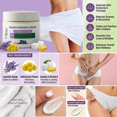 Again 18 Women Cream | Herbal Firming & Moisturizing Cream for Women's Intimate Care | 50g