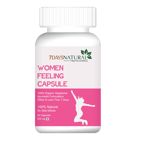 7 Days Women Feeling Capsule – 100% Natural Ayurvedic Formulation (60 Capsules)