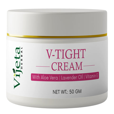V-TIGHT Cream with Aloe Vera, Lavender Oil & Vitamin E – Herbal Personal Care Cream, 50g