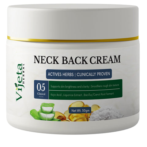 7DAYSNATURAL Neck & Back Cream with Kojic Acid & Liquorice Extract – Skin Brightening & Rough Skin Smoothing Cream, 50g