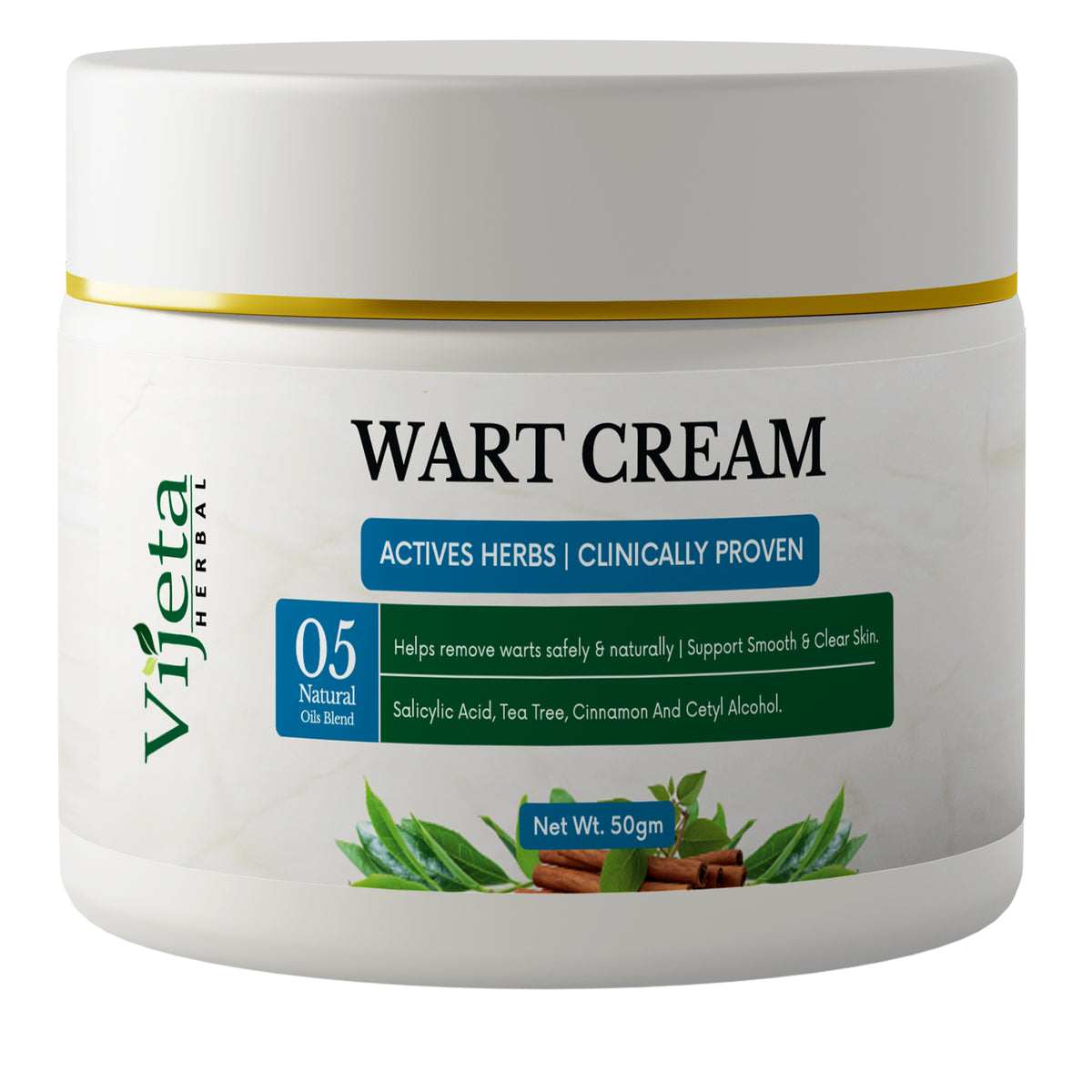 Vijeta Herbal Wart Cream | Salicylic Acid & Tea Tree Skin Care Cream | 50g