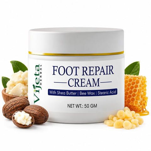 7DAYSNATURAL Foot Repair Cream with Shea Butter, Beeswax & Stearic Acid – Moisturizing Cream for Dry, Rough & Cracked Feet, 50g