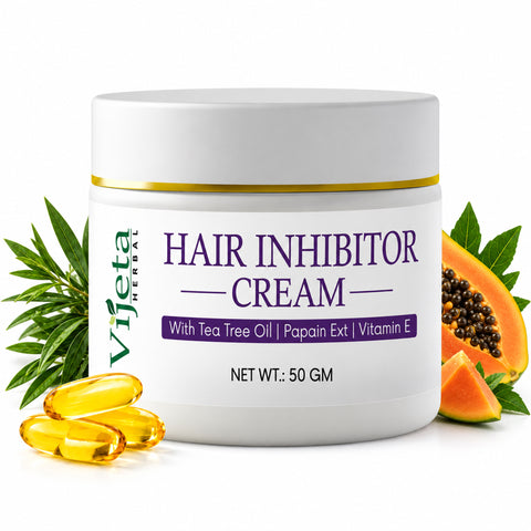 7DAYSNATURAL Hair Inhibitor Cream with Tea Tree Oil, Papain Extract & Vitamin E – Hair Growth Inhibiting Cream for Smooth Skin, 50g