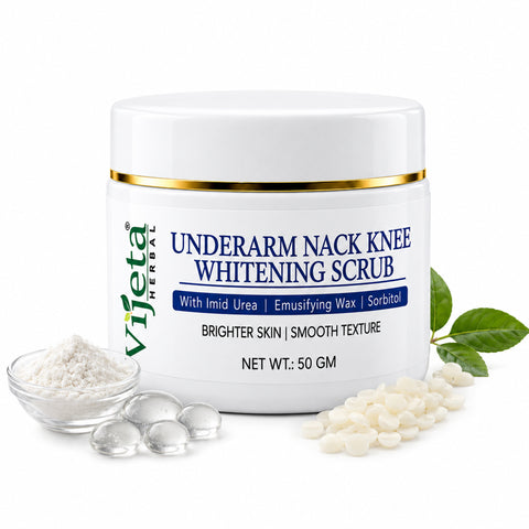 7DAYSNATURAL Underarm, Neck & Knee Whitening Scrub with Imid Urea, Emulsifying Wax & Sorbitol – Skin Brightening & Smoothing Scrub, 50g