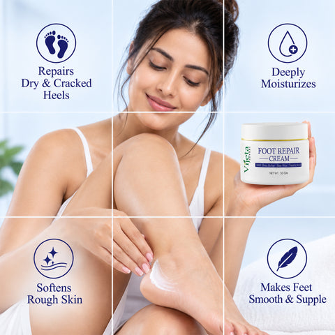 7DAYSNATURAL Foot Repair Cream with Shea Butter, Beeswax & Stearic Acid – Moisturizing Cream for Dry, Rough & Cracked Feet, 50g