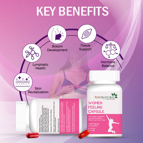 7 Days Women Feeling Capsule – 100% Natural Ayurvedic Formulation (60 Capsules)