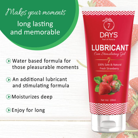 Strawberry Lubricant & Stimulating Gel | 7DaysNatural