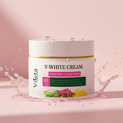 Vijeta Herbal V-White Cream | Hydrating & Skin Texture Cream with 5 Clinical Actives | 50g