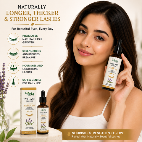 Vijeta Herbal Eyelash Serum | Biotin & Peptides Lash Growth Serum | 30ml