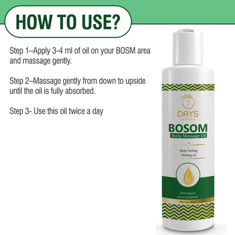 Bosom Massage Oil with Natural Ingredients | 7Days