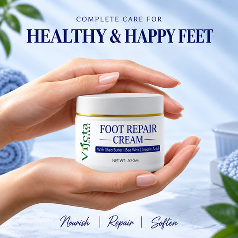 7DAYSNATURAL Foot Repair Cream with Shea Butter, Beeswax & Stearic Acid – Moisturizing Cream for Dry, Rough & Cracked Feet, 50g