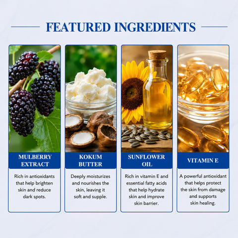 7DAYSNATURAL Back & Bum Cream with Mulberry Extract, Kokum Butter & Vitamin E – Moisturizing & Skin Smoothing Cream, 50g