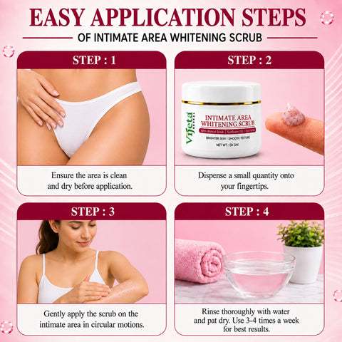 7DAYSNATURAL Intimate Area Whitening Scrub with Walnut Scrub, Sunflower Oil & Imid Urea – Gentle Exfoliating & Skin Smoothing Scrub, 50g