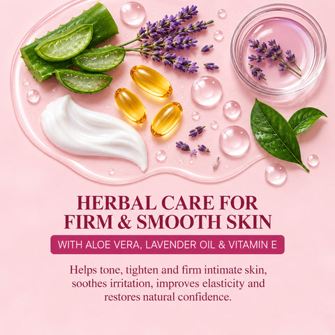 V-TIGHT Cream with Aloe Vera, Lavender Oil & Vitamin E – Herbal Personal Care Cream, 50g