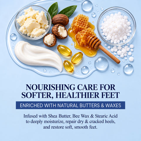 7DAYSNATURAL Foot Repair Cream with Shea Butter, Beeswax & Stearic Acid – Moisturizing Cream for Dry, Rough & Cracked Feet, 50g