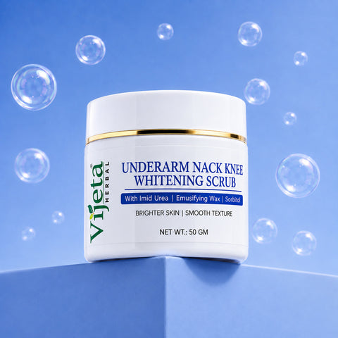 7DAYSNATURAL Underarm, Neck & Knee Whitening Scrub with Imid Urea, Emulsifying Wax & Sorbitol – Skin Brightening & Smoothing Scrub, 50g