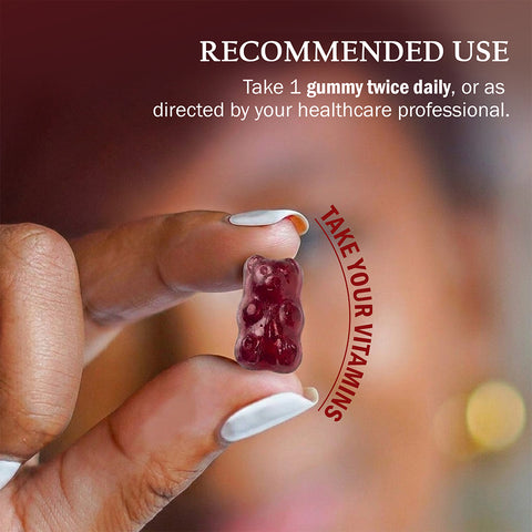 7DAYSNATURAL Biotin Gummies with Biotin, Folate & Vitamin B12, Strawberry Flavour, 30 Gummies