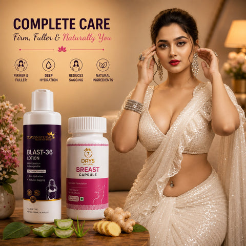 AYURVEDIC BREAST GROWTH OIL 100ML & CAPSULE 60CAPS-.COMBO PACK FOR WOMEN