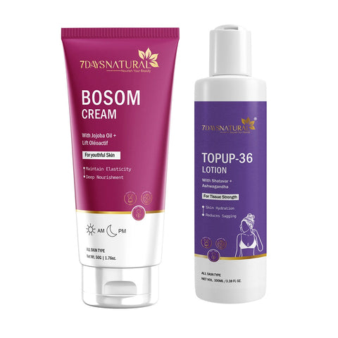 Bosom Cream & TopUp-36 Lotion Women's Body Care Combo | 7DaysNatural