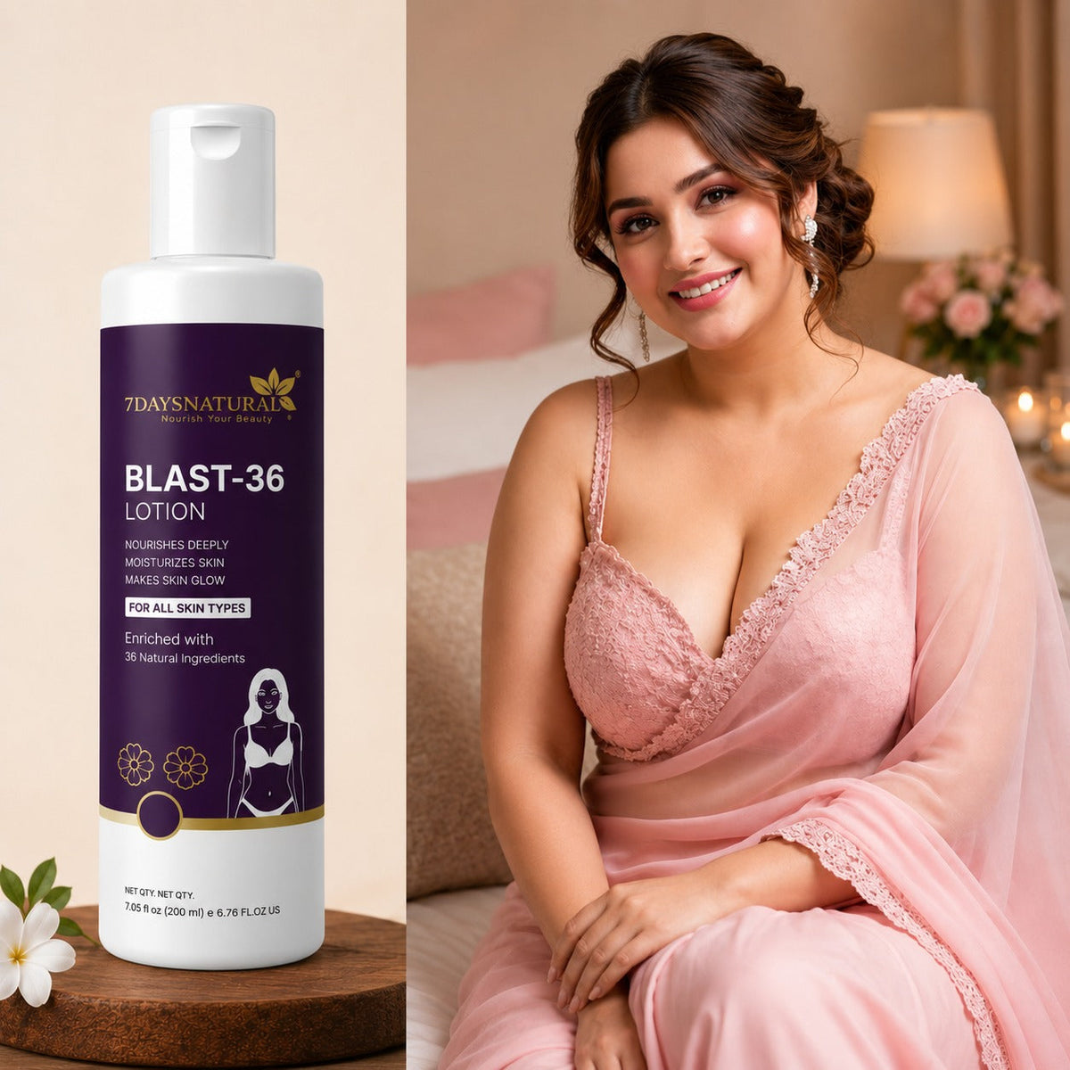7 Days BLAST 36 Organic Women Breast Cream For Plumping | Firming & Lifting | Tightness | Breast Size Growth Naturally | Create Perfect Breast Shape Organic Niplyte Cream