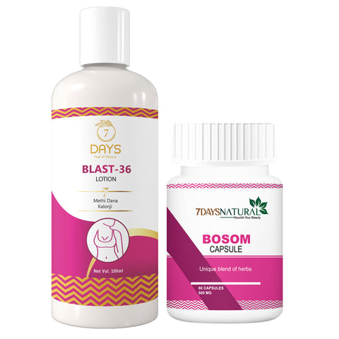 Blast-36 Lotion & Bosom Capsule Women's Wellness Combo | 7Days